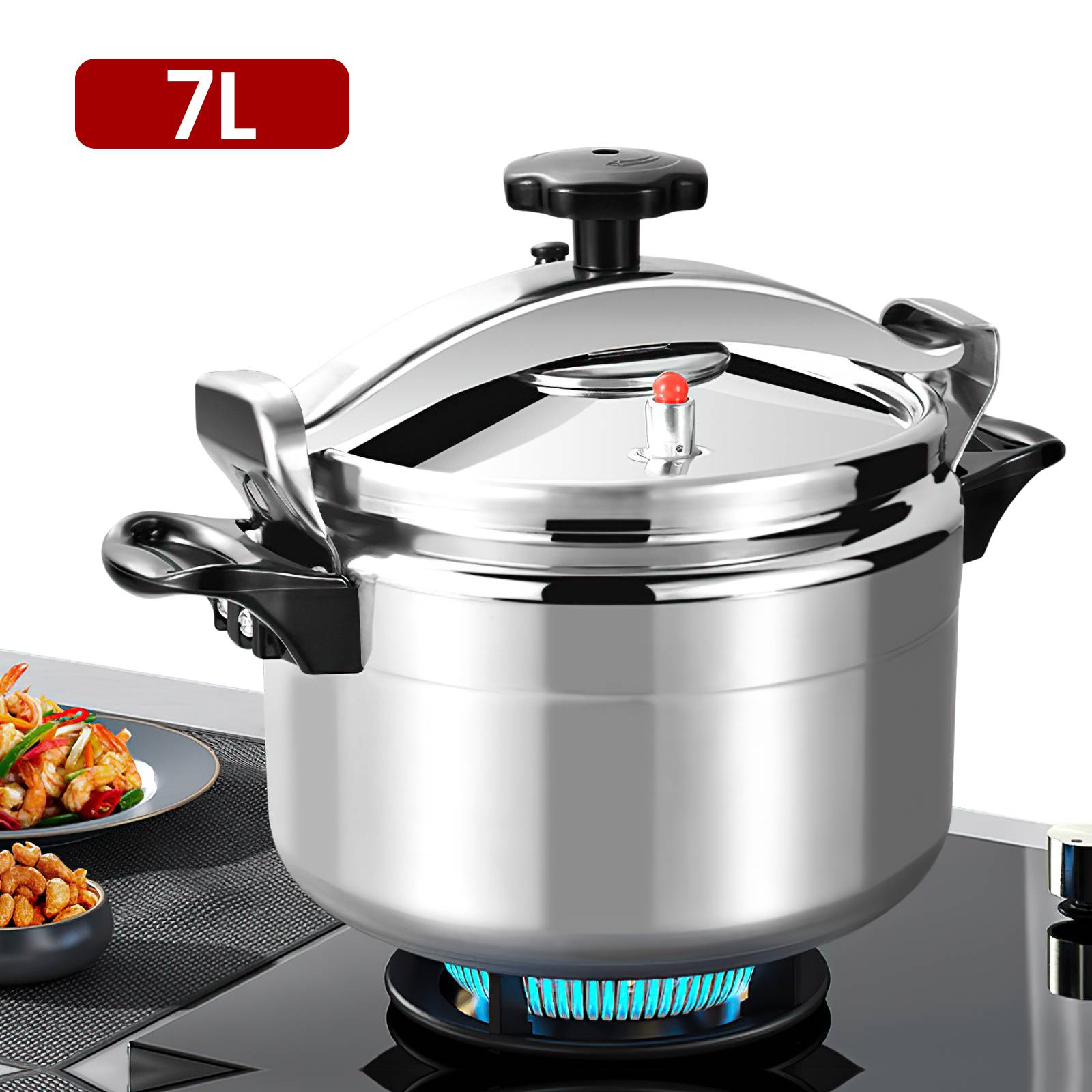 7L/11L Aluminum Pressure Cooker For Gas Stove Cooker Household Kitchen Explosion-proof Multifunctional Pressure Cooker