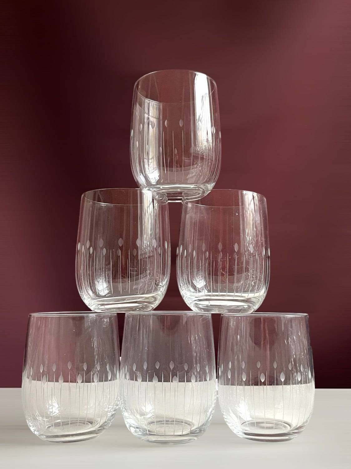 Orrefors - Gothenburg - 6 st Whisky / tumbler glas - Designer Nils Landberg