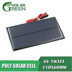 166ma 6v 1 watt liten solpanel polykristallin silikon gör-det-själv batteriladdarmodul mini solcellstråd leksak
