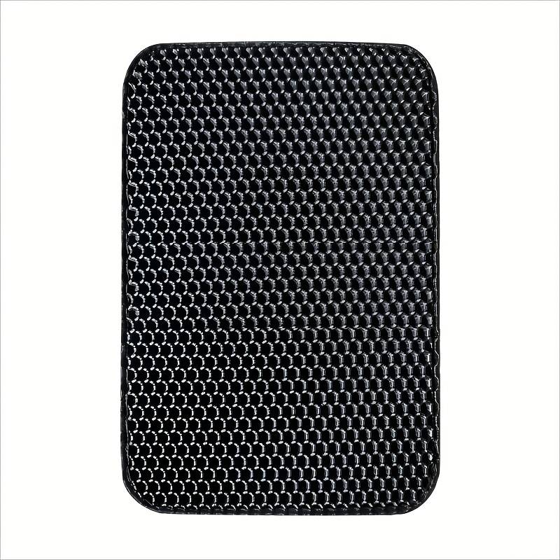 TEMU 11.81x17.72in Eva Double Layer Cat Litter Mat With Washable Non-slip Pad And Hollow Filter, Suitable For Small Cats