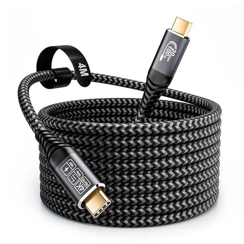 CAKOBLE USB C till USB-C-kabel, usb c 3.2 gen 2-kabel 20 gbps100 W usbc snabbladdning, 4K 60 Hz videoöverföring för mobiltelefoner, bildskärmar, USB C-enheter (20 Gbit/s-4M)
