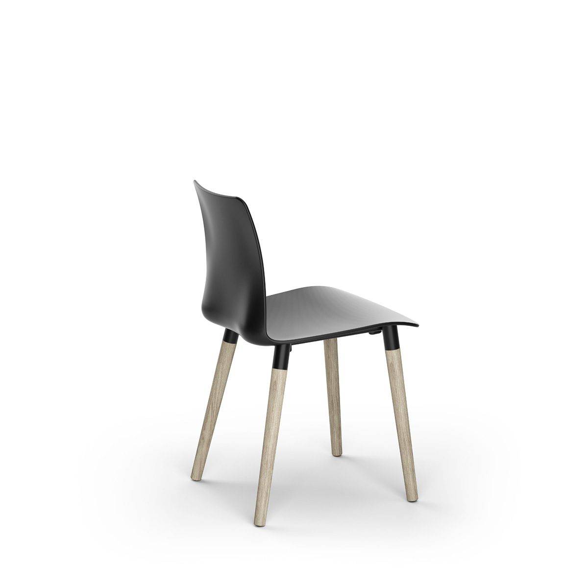 Mood Wood Spisestuestol, minimalistisk - 81 x 43 x 49 cm Dusty Green Lakeret Hvidtonet Eg.
