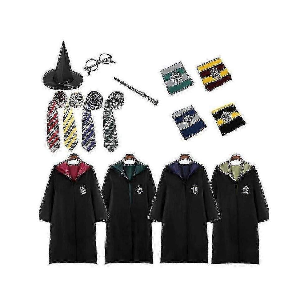 (Blue, 85CM) 6pc Set Magic Wizard Cosplay Fancy Dress H