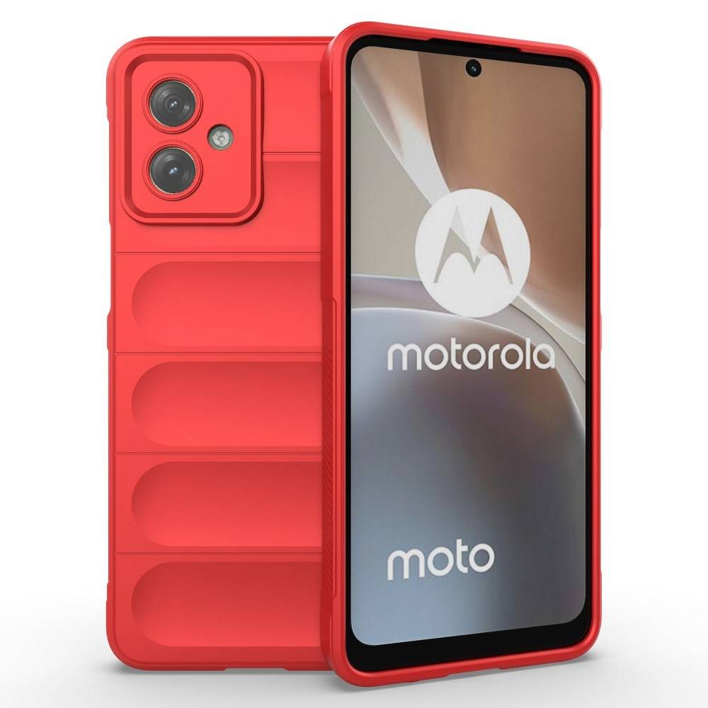 Motorola G54 5G - Wave Gummiskal - Röd