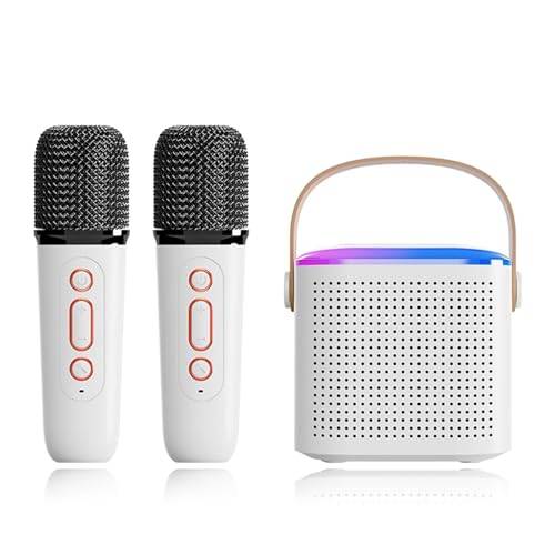 Karaokemaskin, Bärbar Bluetooth-högtalare med Mikrofoner för Vuxna Tonåringar med Lampor, Karaokemikrofon för Telefoner, Surfplatta, PC (3)
