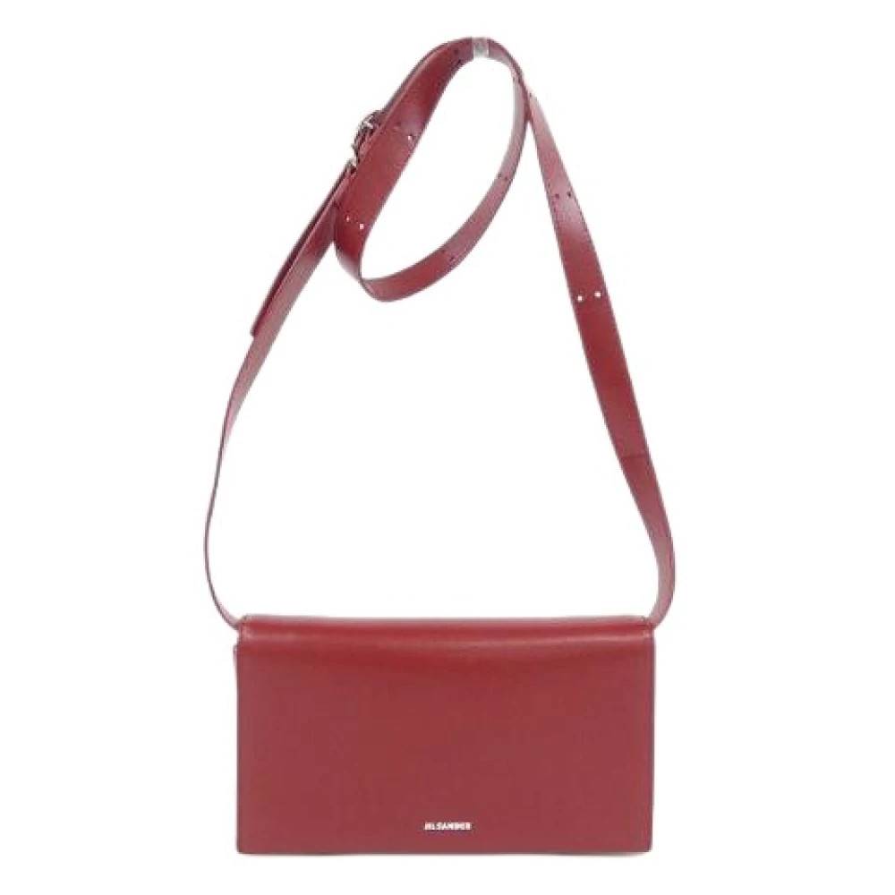 Jil Sander Pre-owned Pre-owned Læder Skuldertaske - Vintage - Dame - Rød - ONE SIZE - Uld