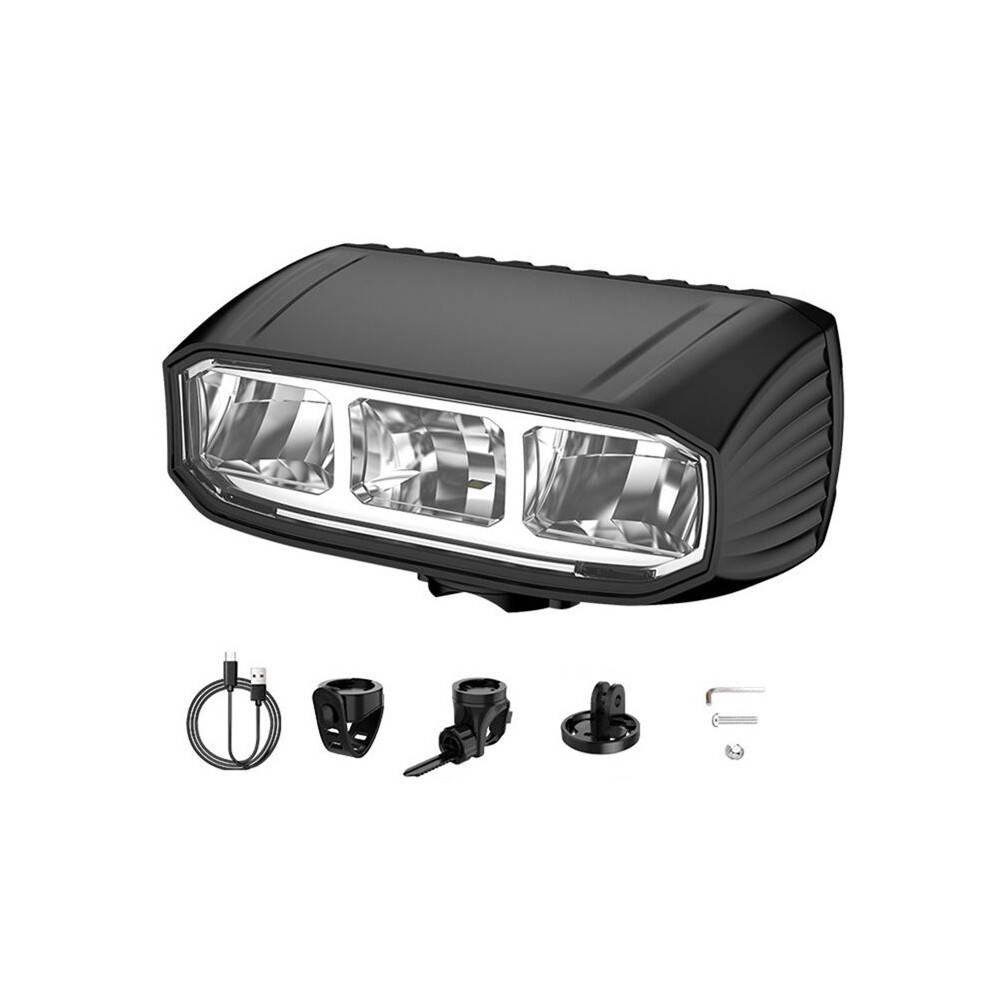 LED Bike Light Bar Rechargeable Universal Bike Headlight for Mountain/Road Bicycle Black