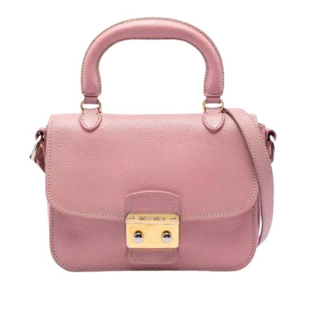 Miu Miu Pre-owned Pre-owned Satchel - Vintage - Dame - Lyserød - ONE SIZE - Uld