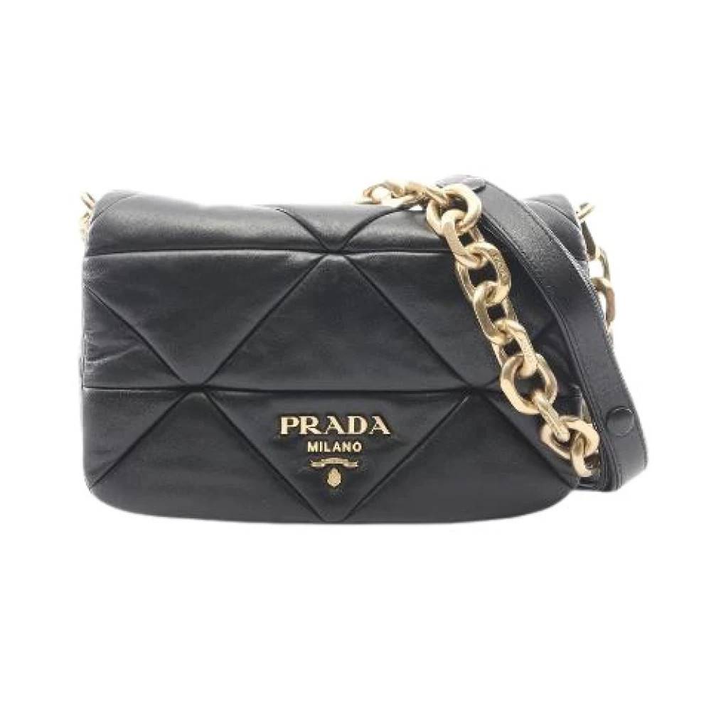 Prada Vintage - Pre-owned Padded Leather 2way Shoulder Bag Vintage - Dam - ONE Size - Läder