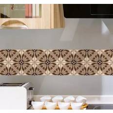 Elegant beige mønster flise klistermærke