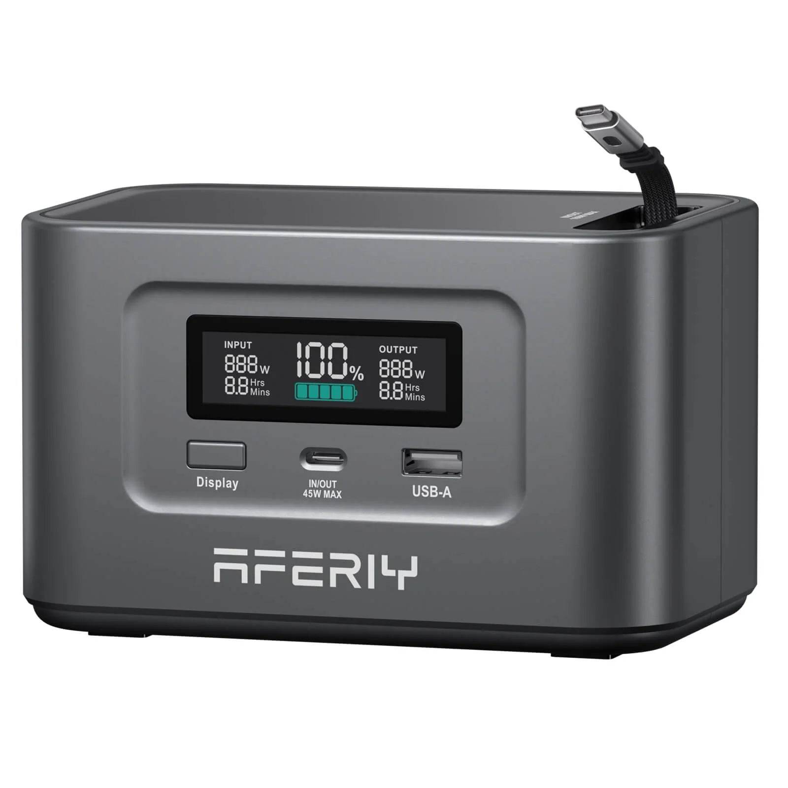 AFERIY Nano100 Transportabel Power Station 100W 99.2Wh - Grå
