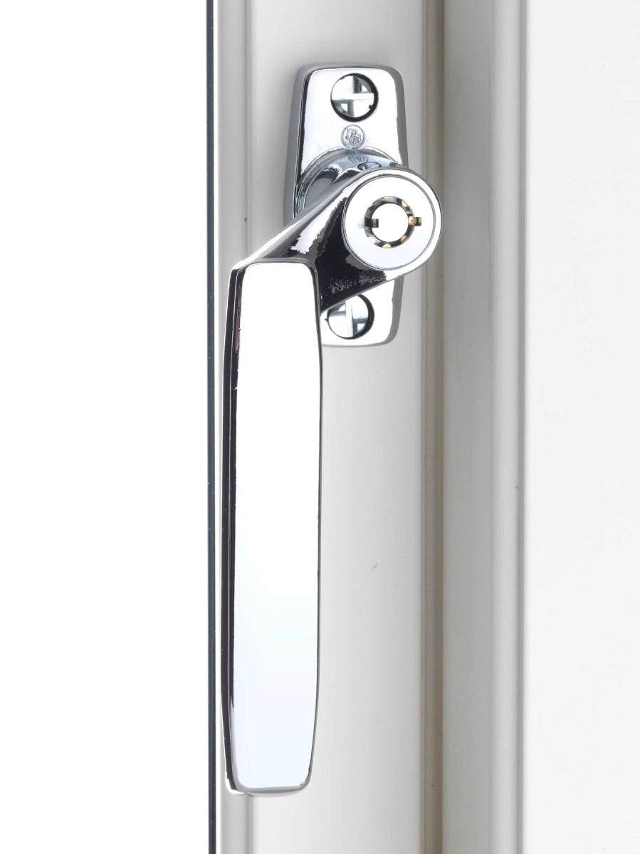 Låsbart handtag till fönster / altandörr BG 293-Krom / Vänster / 7 x 60 mm