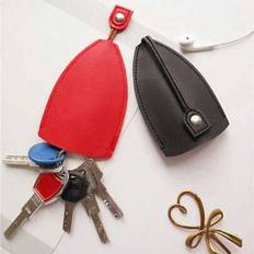 Fashion Faux Leather Key Case - Pull Out Design,Creative Design,Portable Large Capacity Storage,Hanging Key Cover,Cartoon Pull Key Case,Creative Faux - Multicolor - Grey,3pcs Black,Black,1pc Transparent Bag,Pink,Red,Brown,3pcs Random Colors
