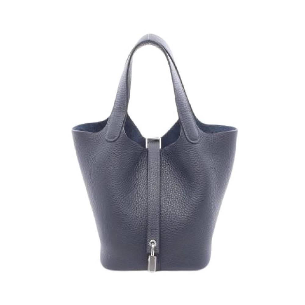Hermès Vintage Pre-owned Bucket Bag - Vintage - Dame - Blå - ONE SIZE - Læder