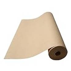 Pizsieat brunt omslagspapper rulle 38 cm x 10 m paketpapper presentpapper naturligt återvunnet papper för hantverk, små presentförpackningar, post, frakt