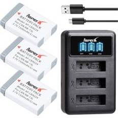 3 st 1500 mah nb -13l nb 13l uppladdningsbart batteri + led 3- portar usb -laddare för canon g5x g7x g9x g7 x mark ii sx720 hs kamera