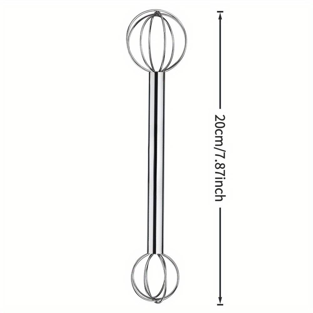 1 Stainless Steel Measuring Spatula, Double Headed Whisk, Multifunctional Baking Whisk, Mini Egg Beater, Mini Whisk, Solid Butter Softening Tool, Mini Mixer, Creative Sauce Spoon, 15/30ml