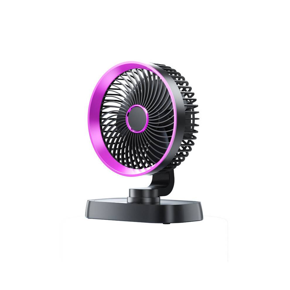 (Purple)Compact Usb Table Fan With Brushless Motor And 3 Speed Settings For Use Bedroom