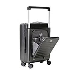 ResväSka Set 20 tums resväskor med hjuljusteringsspak Bagage Stor kapacitet Lättvikt VagnsresväSkor ResväSka (Color : Black, Size : 20inch)