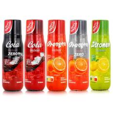 H-O Gut & Günstig Sirup Mix - Unsere Besten - 5 x 500ml - Orange, Orange Zero, Zitrone, Cola, Cola Zero