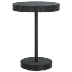 Loungesidebord 75,5 x 106 cm Polyrattan Sort