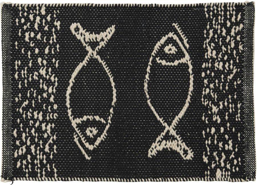 Nordal Maris Dækkeserviet 33x48 cm, Sort/Beige