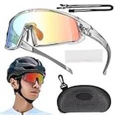 Cycling Glasses Color Changing Lenses, Mountain Cycling Glasses, Cycling Sun Glasses, Polarized Cycling Glasses, Softball Biking Glasses, Easy To Use, Portable For,Baseball Running Fishing