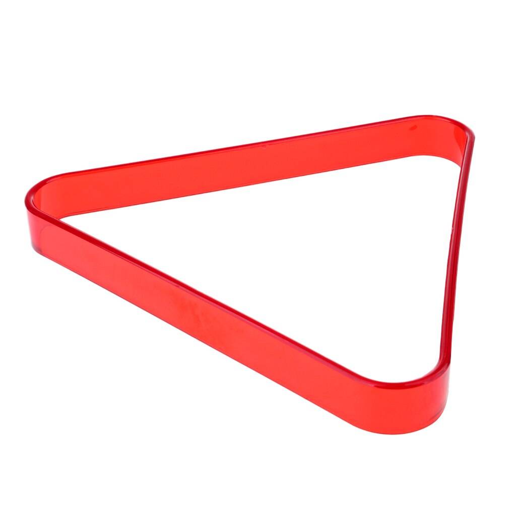 Slitstark topp biljardbord plast triangel rack biljard tillbehör passar 8 bollar 4 färger (orange, lila, grön, röd) - Röd