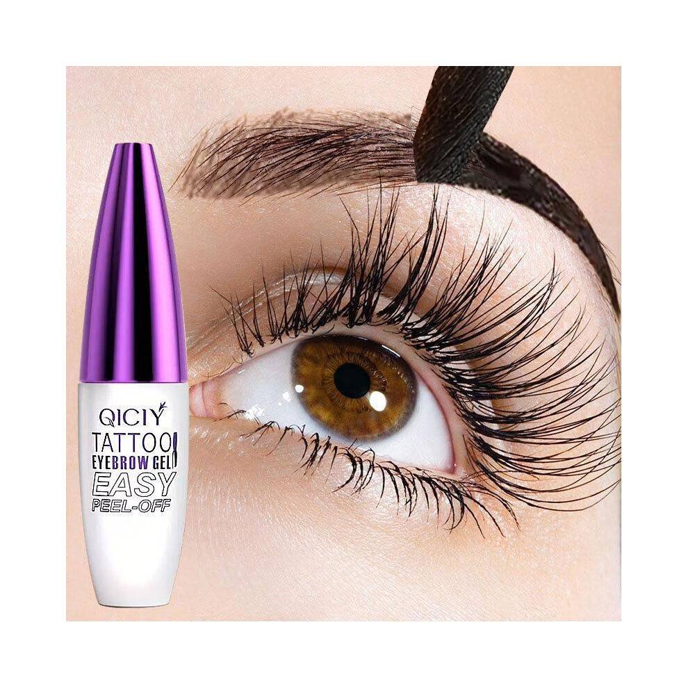 (Matches the image) 4-color Tattoo Peel Off Eyebrow Gel Tint, Semi Permanent Brow Tint Waterproof Transfer-proof for Fuller & Defined Looking Brows