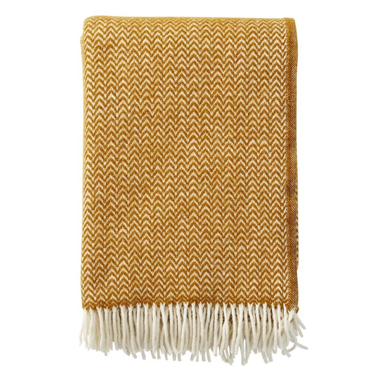 Klippan Uldplaid - 100% Økologisk Lammeuld - Chevron