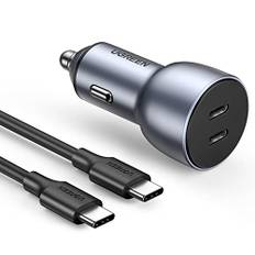 UGREEN 40W USB C Billaddare Dubbel PD cigarettändare med 60W Laddkabel för iPhone 13 12 Galaxy S22 S21.