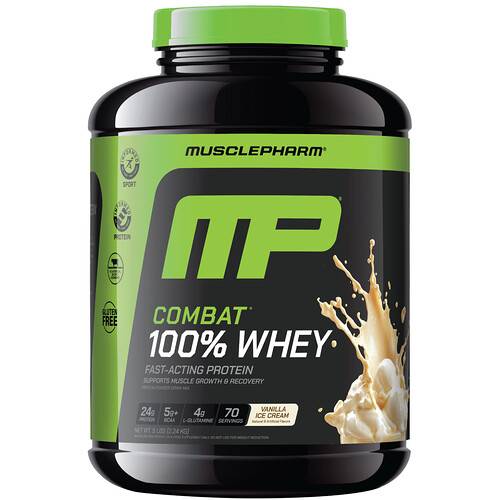MusclePharm  Combat® 100% Whey Protein Powder  Vanilla Ice Cream  5 lbs (2.24 kg)