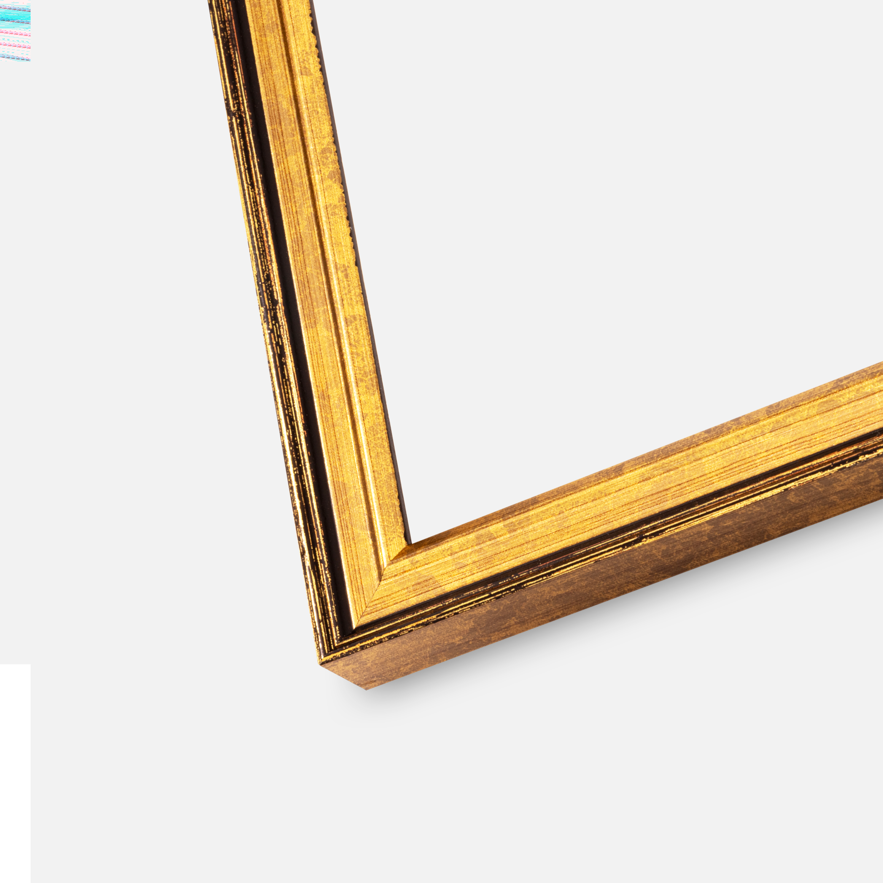 Ram Ringa Guld 50x70 cm - Dubbel Passepartout Vit 40x50 cm