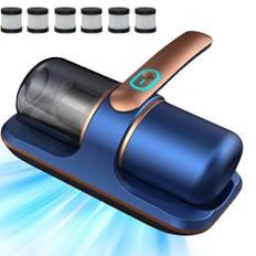 Isterilisera handhållen dammsugare med 12 Kpa sugning 253,7 nm UV-C Ljus & 8 000 rpm/min borstrulle rotation, Sleepvac UV handhållen dammsugare av Isterilize, bäddrengöringsmaskin djuprengörare (blå)