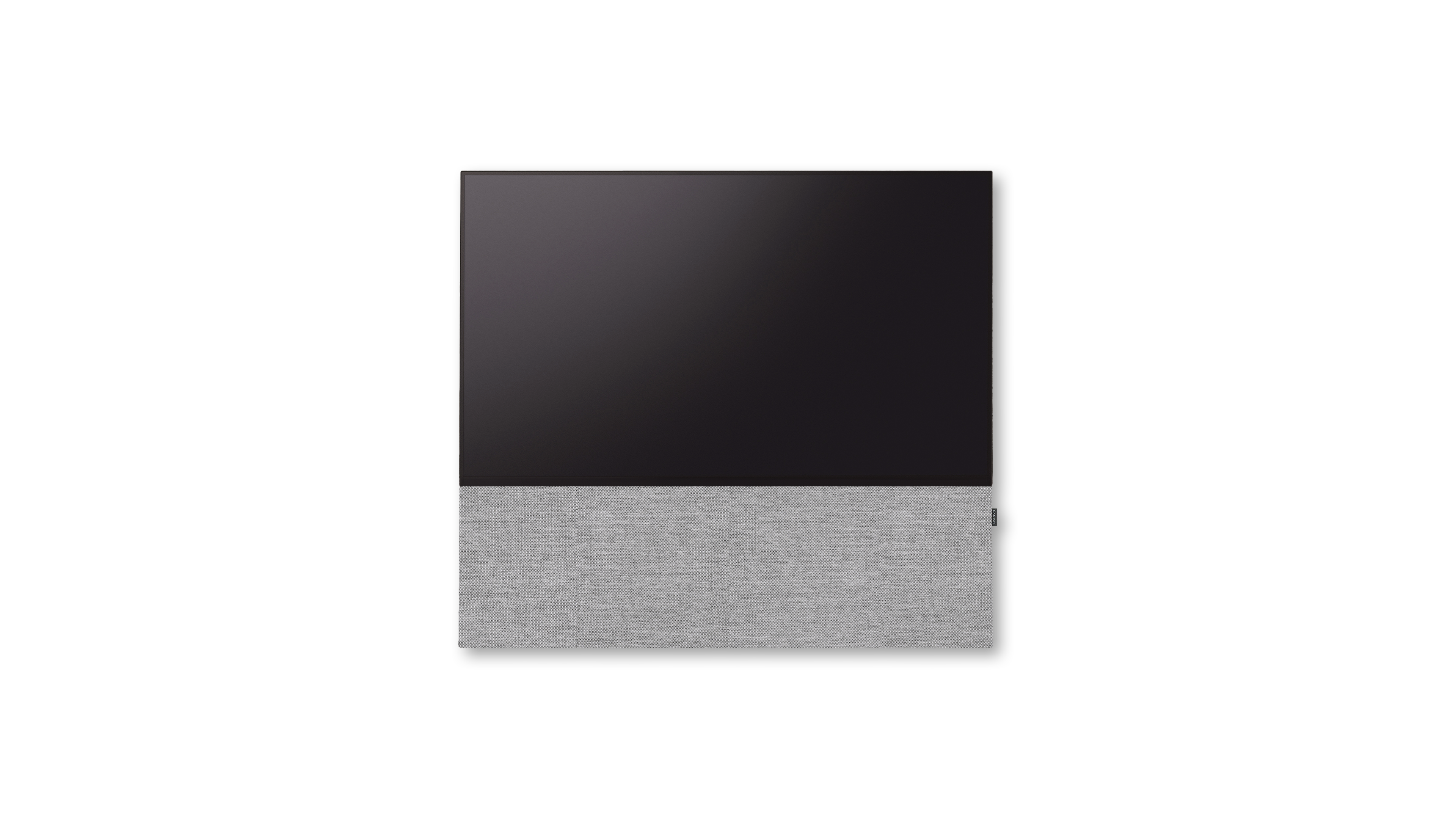 Canvas Soundbar med kvadrat højttaler stof"structure grey" - 75".
