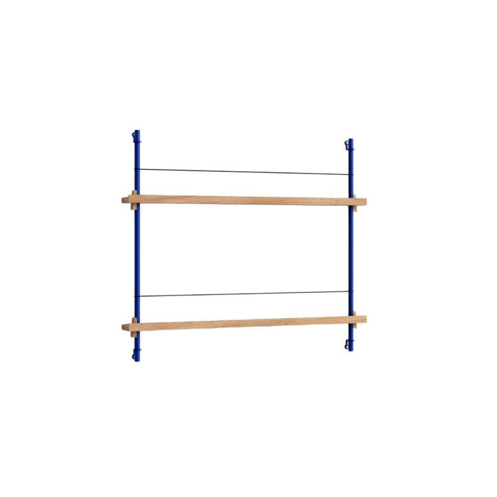 Moebe Magazine Shelving (MS.65.1) Oak/Deep Blue