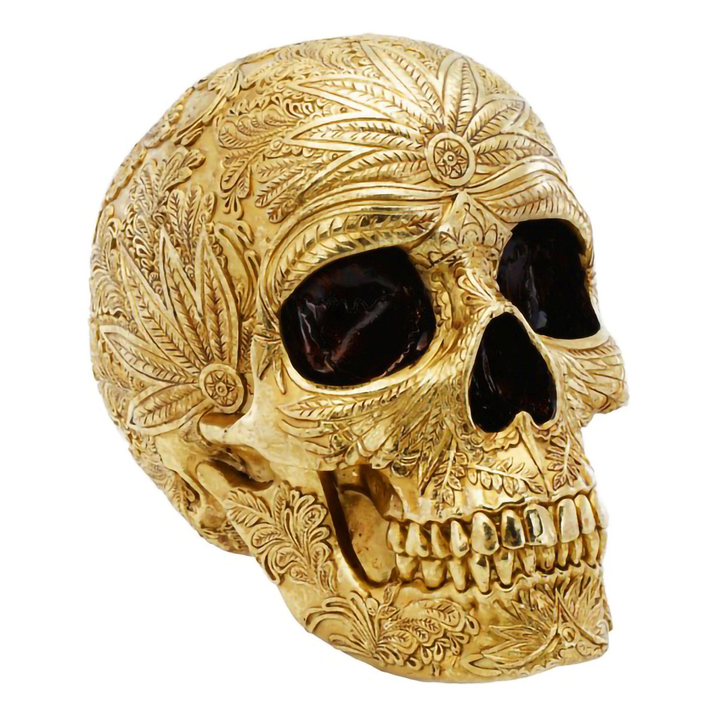 Dödskalle Barock Guld