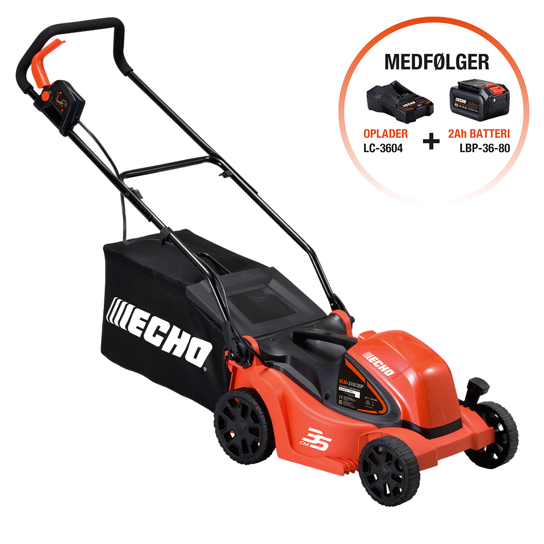 ECHO DLM-310/35P Plæneklipper - Med batteri og lader - Batteridrevne