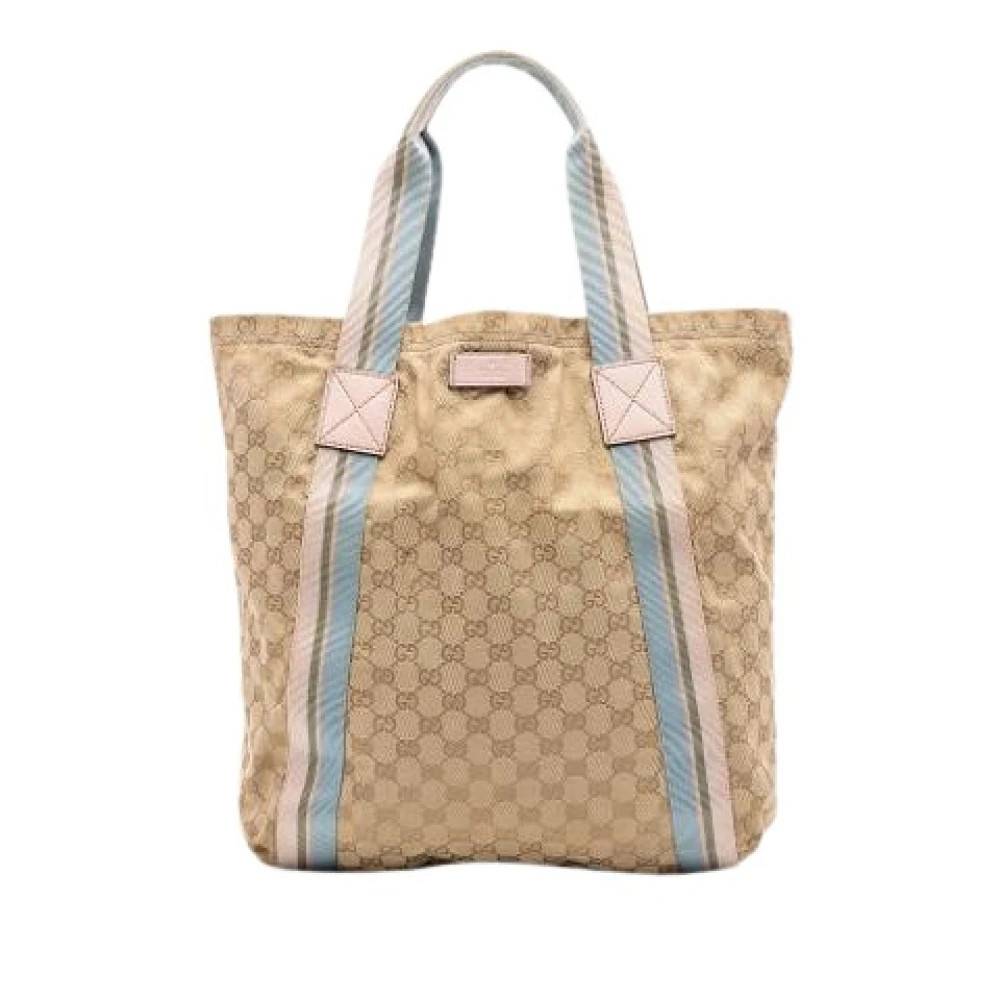 Gucci Vintage Pre-owned Canvas gucci-tasker - Vintage - Dame - Beige - ONE SIZE -
