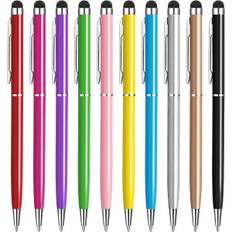 Touch Screen Stylus Pens Tablet Black Ink Kuglepen 2 i 1 Kompatibel med iPad Pro Air mini iPhone Android Samsung 10 farver