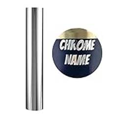 Self Adhesive Vinyl Permanent Plotter Foil, 12" x 59" Chrome Glossy Vinyl Sheet Vinyl Foil Craft Foil for Trimma Home Decor Logo, Silhouette Cameo, Banners(Silver)