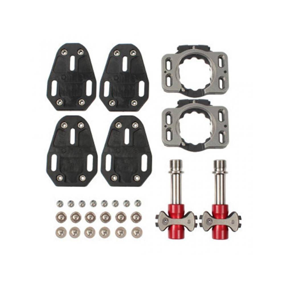 (Red Titanium) For Titanium Alloy Ultralight Mtb Bike Self-locking Pedals 3 Sealed Bearing Road Cycling Pedal Replacement
