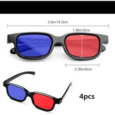 #3D Briller, 4 Styk Stereoskopiske Briller, 3D Briller til TV til#