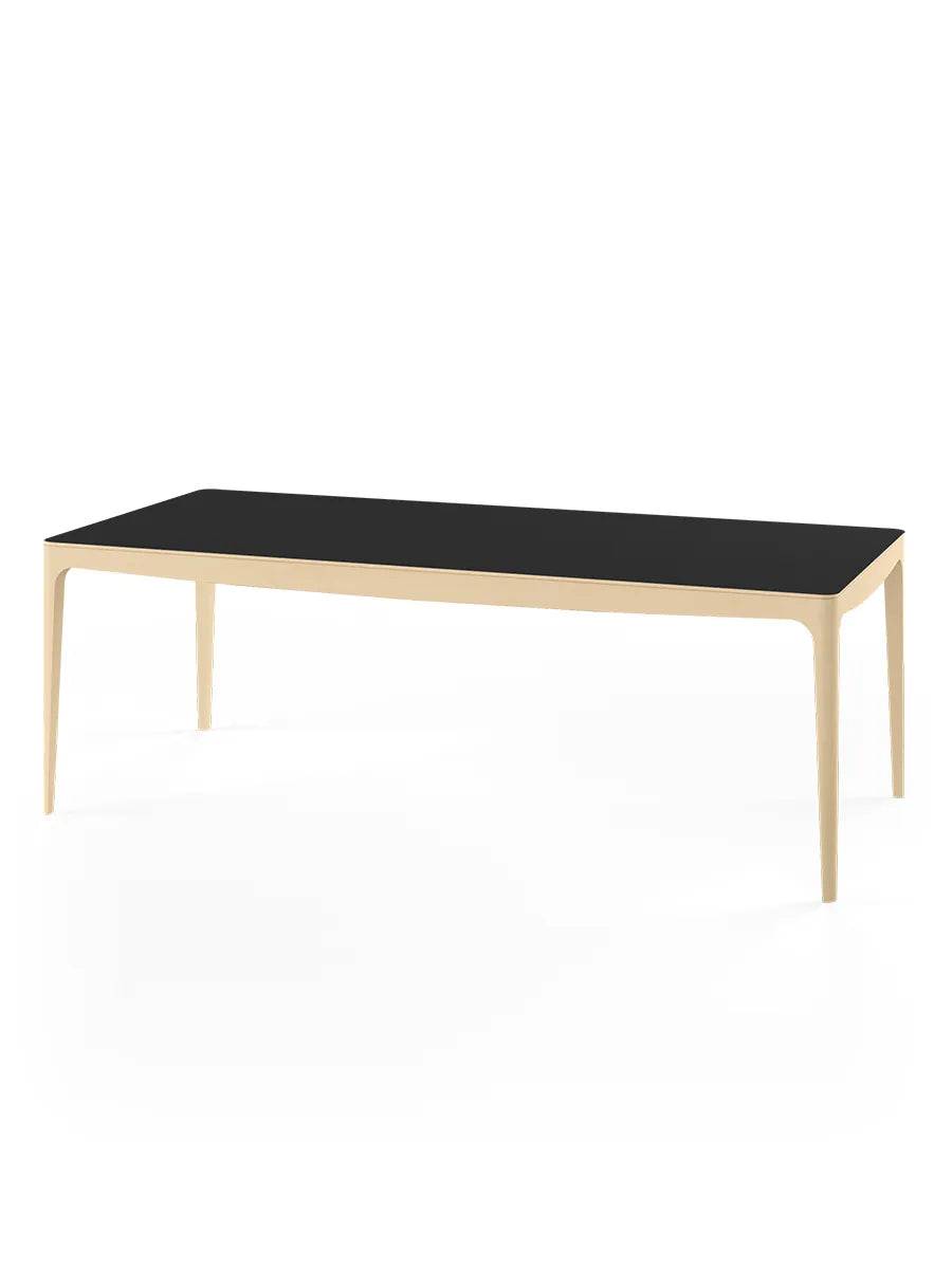 GM 3700 RO Spisebord, sort fra Naver Collection 210 x 100 cm / Ask hvidolie / Ingen tillægsplader - Jacobsen Plus