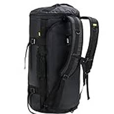 MIER stor utomhus duffel ryggsäck sport gymväska ryggsäck med skofack konvertibel till ryggsäck, vattentålig, Svart-60 l, 60L