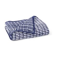 Juna Nuance Håndklæde - B 50 x L 100 cm - Bambusbomuld - Mørkeblå/hvid