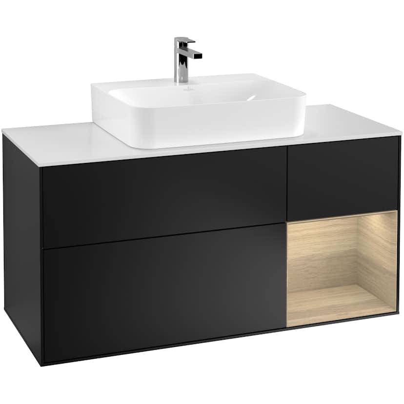 Tvättställsskåp Villeroy & Boch Finion med 3 Lådor Hylla och Bänkskiva för Centrerat Tvättställ