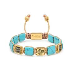 Nialaya, Accessoarer, Herr, 2Xl, Nylon, The Dorje Flatbead Collection - Turquoise and Gold