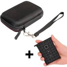 2022 dubbla skyddande b&#xE4;rande anti-repor silikonfodral f&#xF6;r samsung t7 touch portable 500gb 1tb ssd solid state drive - Svart svart