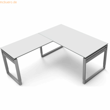 Kerkmann Schreibtisch Form5 160 Bügel-Gestell 160x80x68-82cm / Anbau 1